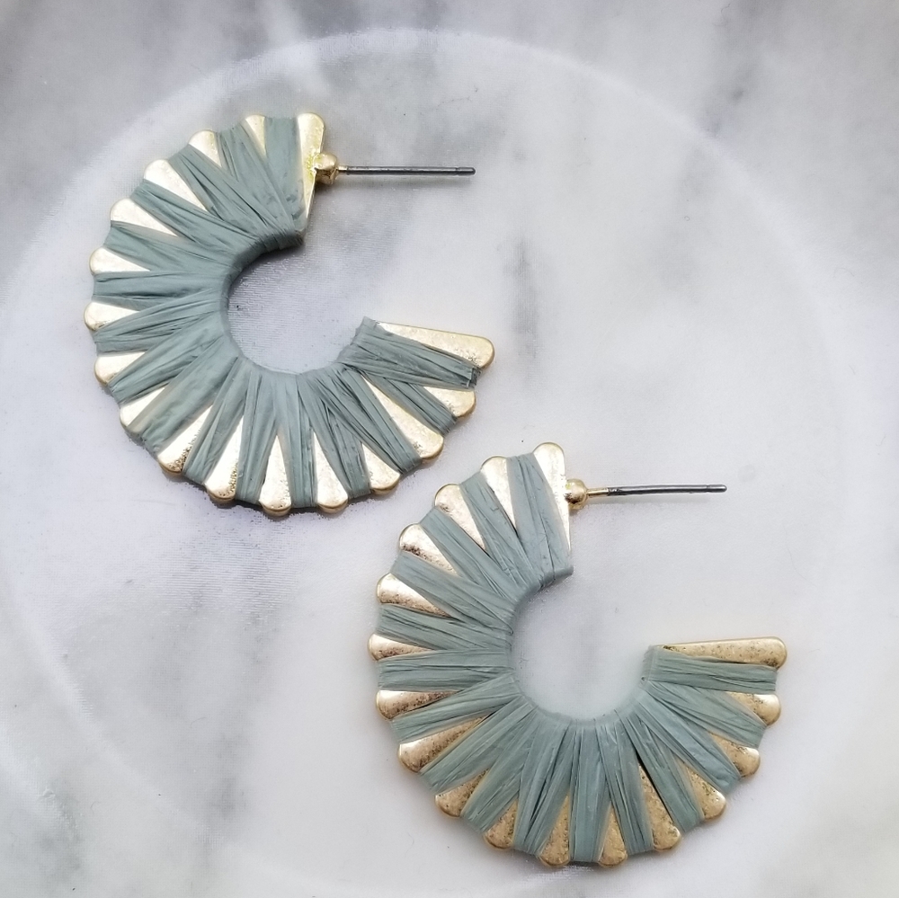 Clara Thread Wrapped Hoop Earrings